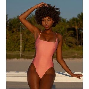 Elegant Pink One-Piece Swimsuit